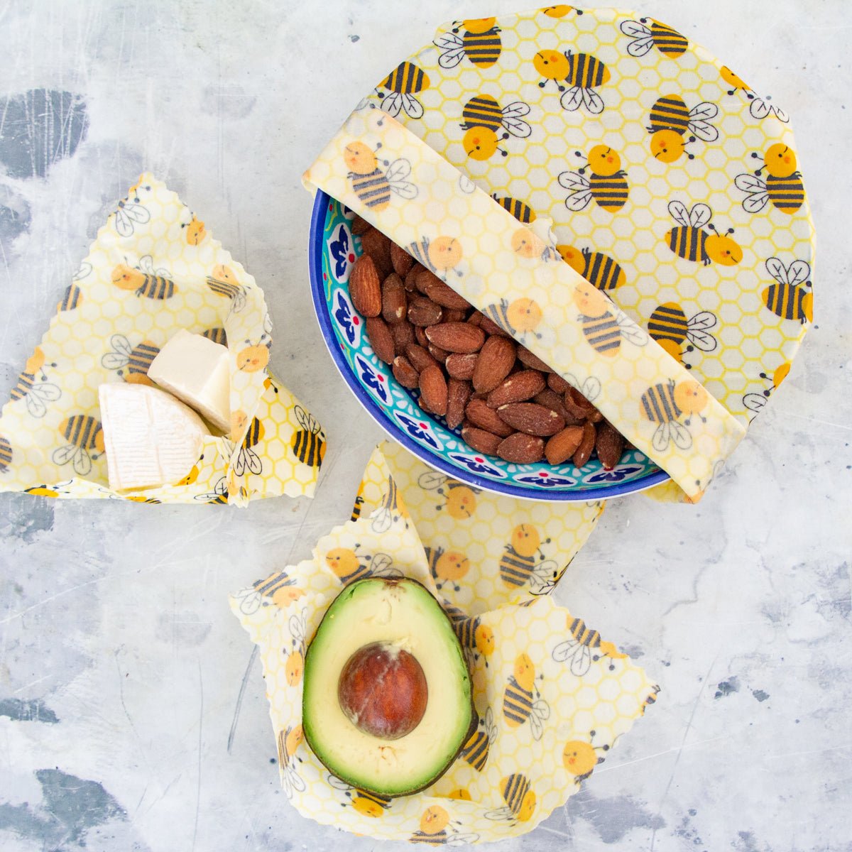 Bees Beeswax Wrap Set of 3