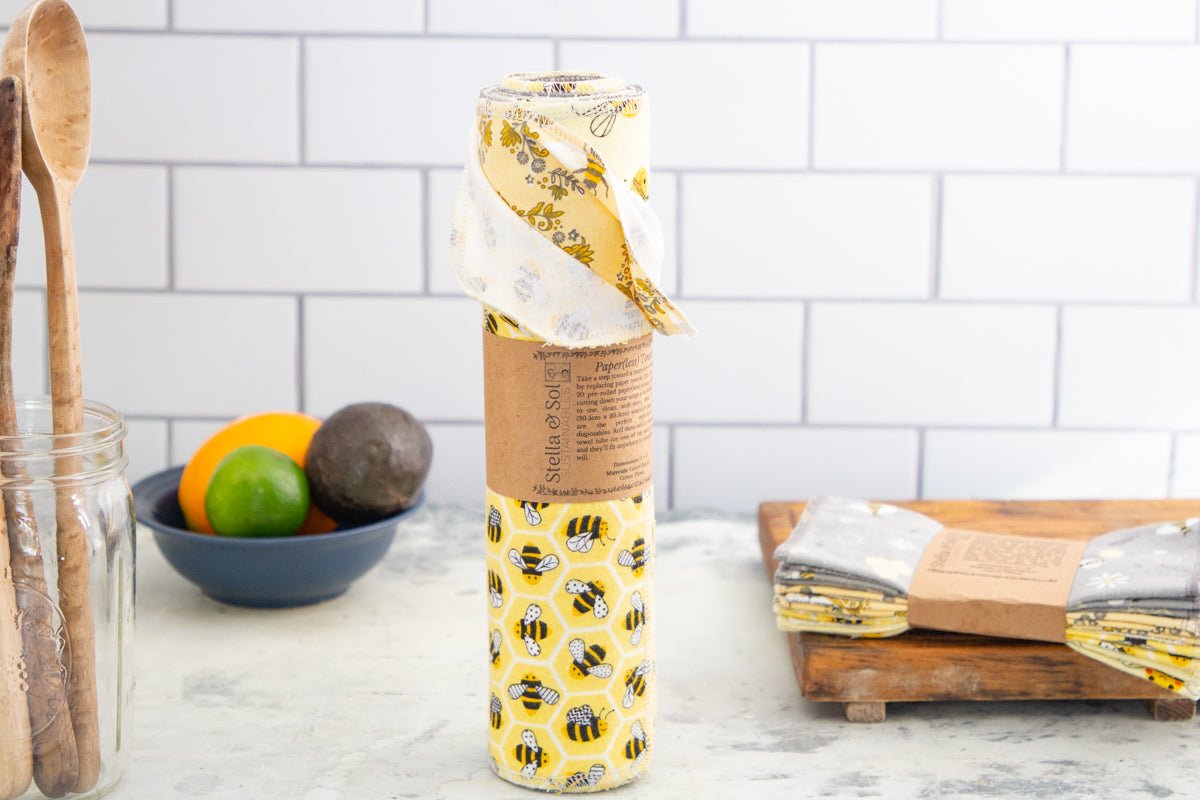 Bees Washable Paper(less) Towels Refill Pack, Set of 10 - Stella & Sol Sustainables