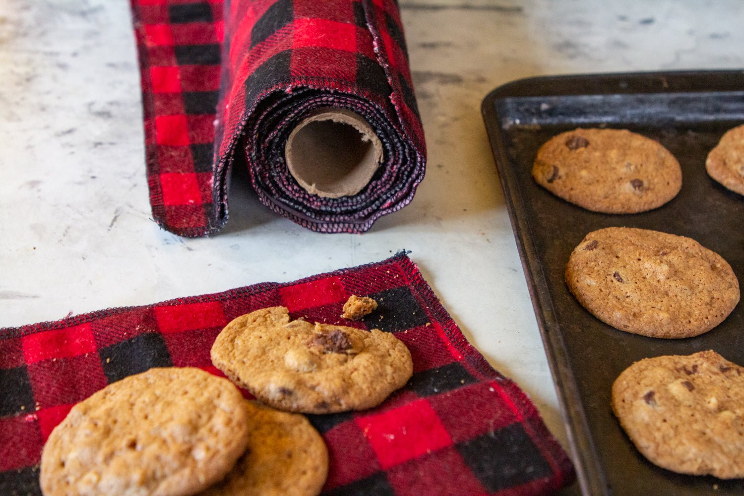 Buffalo Plaid Washable Paper(less) Towels Pre-Rolled, Set of 20 - Stella & Sol Sustainables