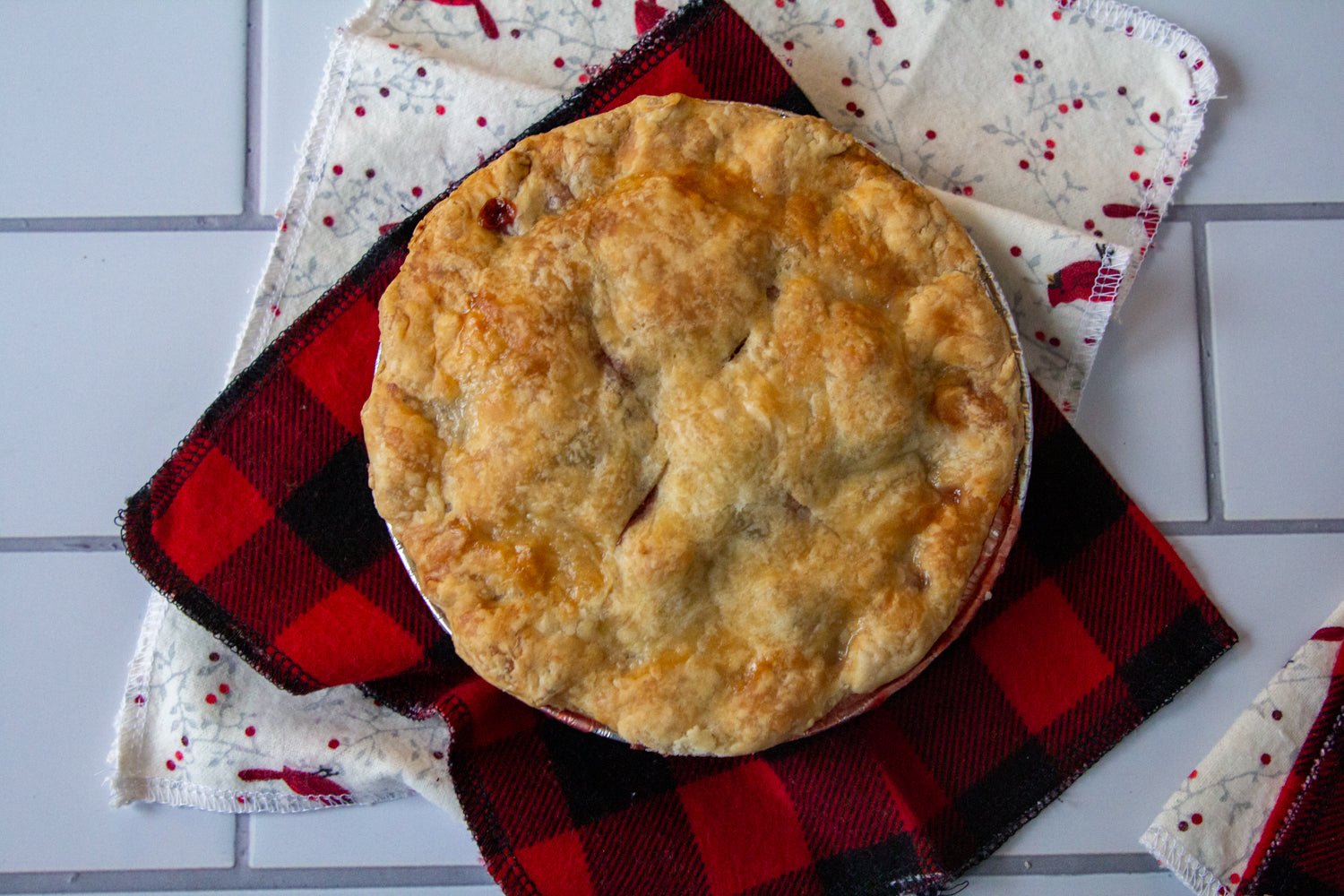 Cardinal/Plaid Duo Washable Paper(less) Towels Pre-Rolled, Set of 20 - Stella & Sol Sustainables