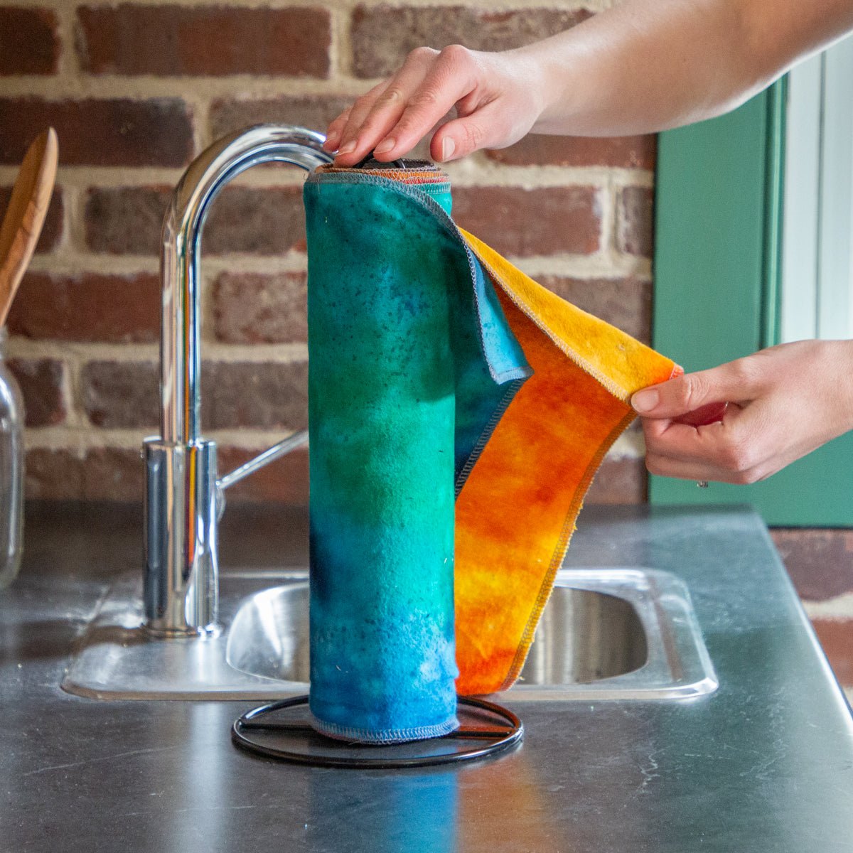 Tie Dye Surprise Prints Washable Paper(less) Towels Refill Pack, Set of 10 - Stella & Sol Sustainables