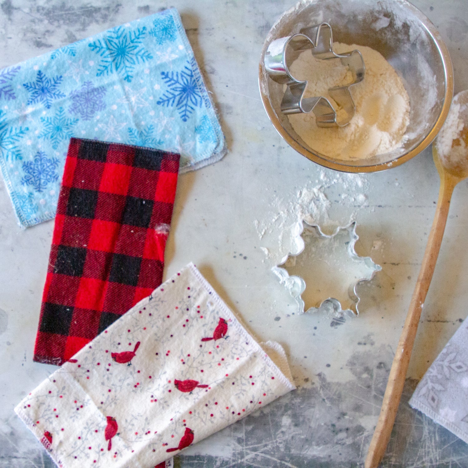 Winter Surprise Prints Washable Paper(less) Towels Refill Pack, Set of 10 - Stella & Sol Sustainables