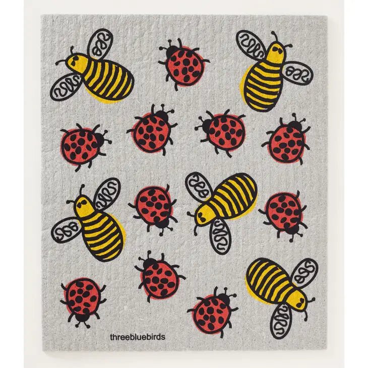 Bees and Bugs Swedish Dishcloth - Stella & Sol Sustainables