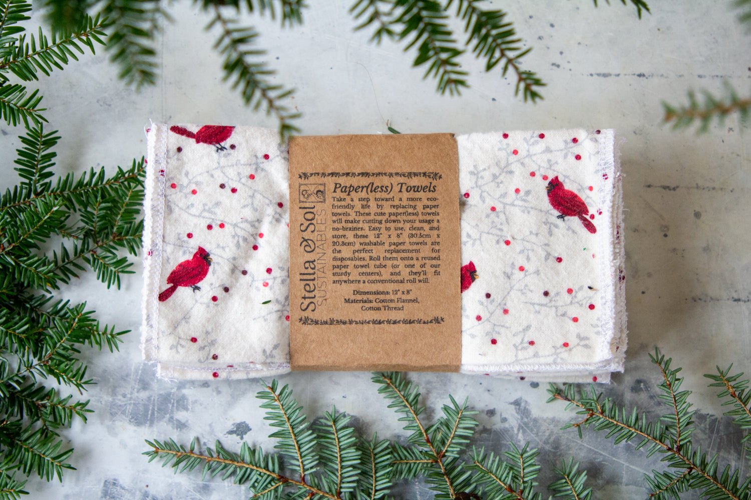 Pre-Rolled Reusable Paperless Towels - Botanical Leaf Collection - KARUILU