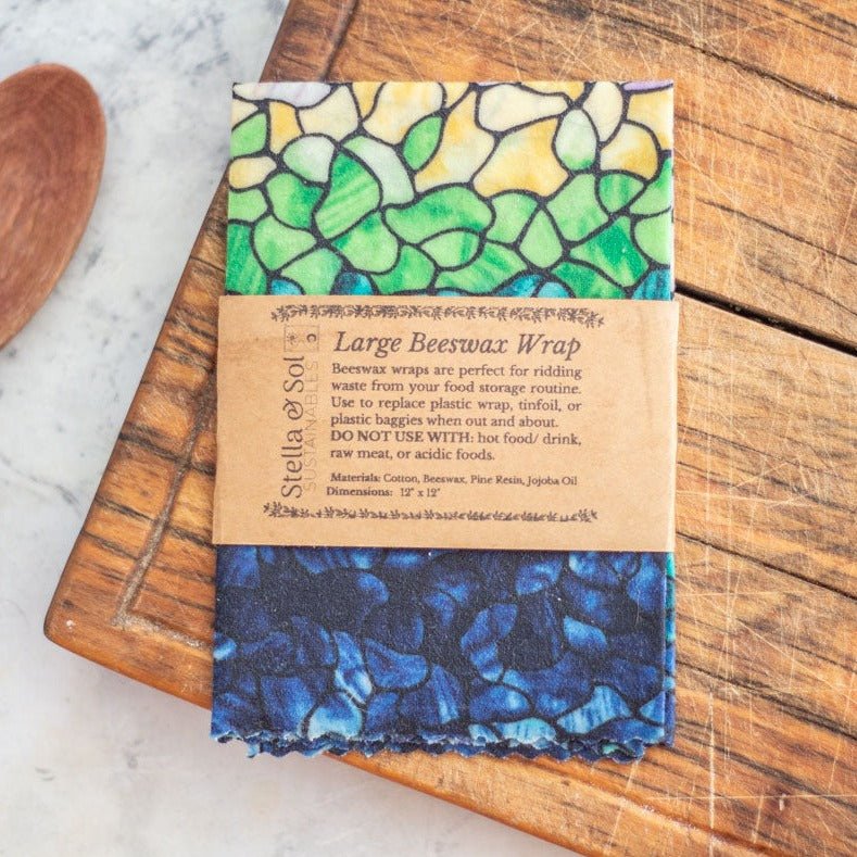 Large Stained Glass Beeswax Wrap - Stella & Sol Sustainables