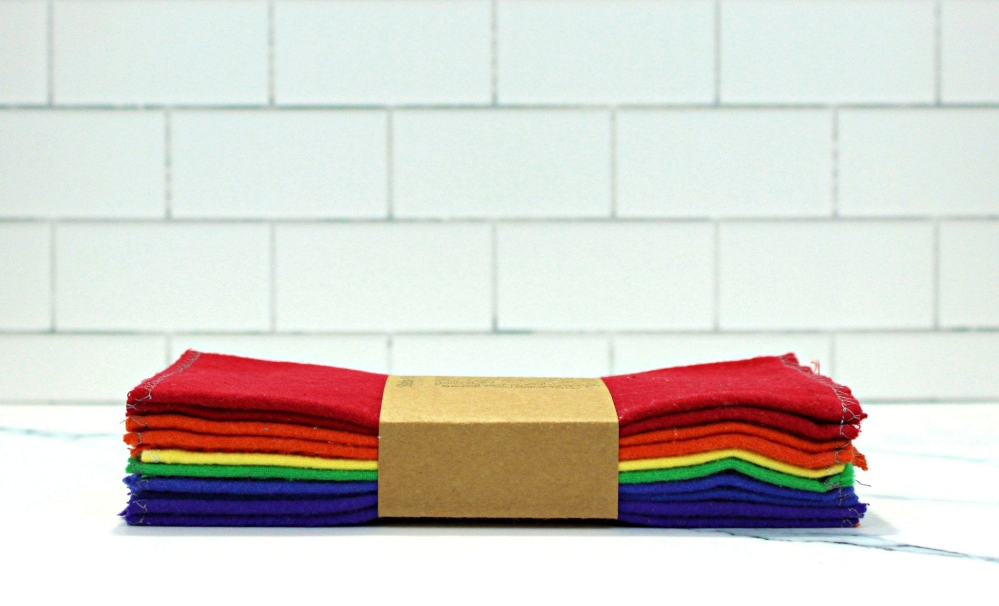 Rainbow Solid Washable Paper(less) Towels Pre-Rolled, Set of 20 - Stella & Sol Sustainables