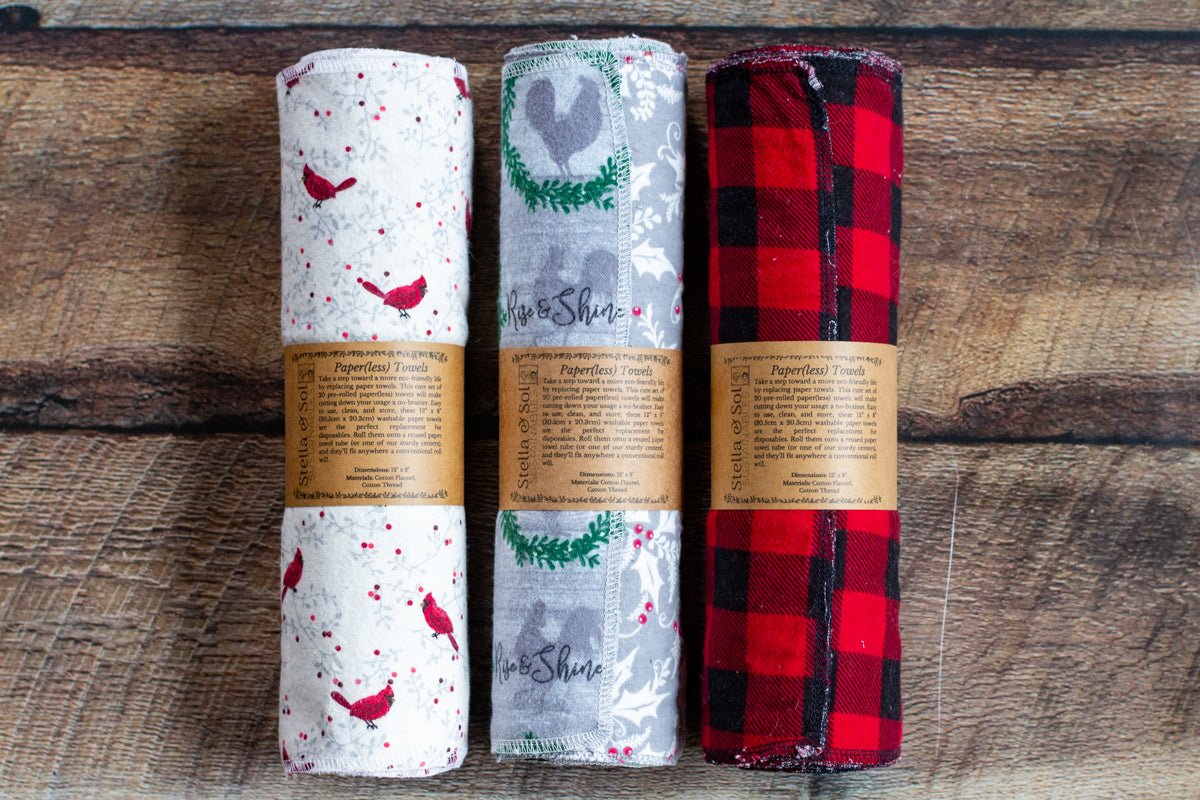 Winter Bundle: Cardinals, Winter, and Buffalo Print | 60 Towels - Stella & Sol Sustainables